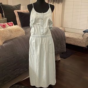 Prana dress, SZ L. Very light denim, color, and weight. NWT!!